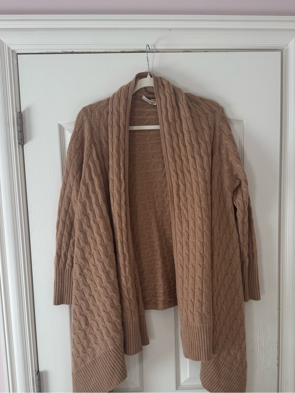 Belford Cashmere Cable Knit Cardigan - camel brown